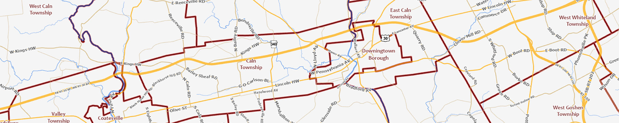 Portion of a Chester County Map
